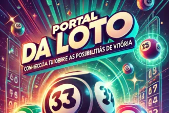 DALL·E 2024 10 24 12.50.16 A vibrant promotional image for the Portal da Loto featuring the title Conheca Tudo Sobre a Loteria e as Possibilidades de Vitoria in bold letter