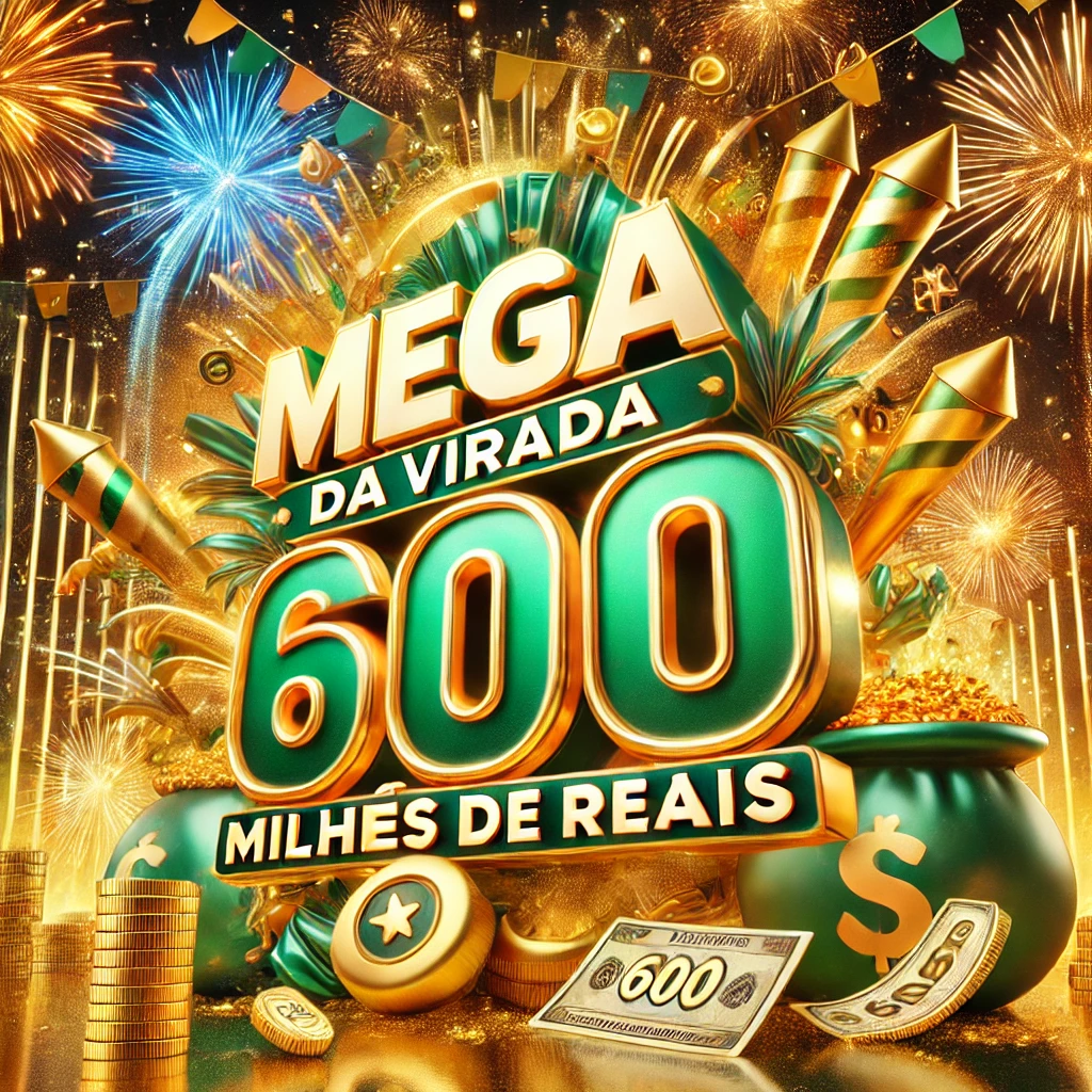 DALL·E 2024 12 05 11.46.57 A visually striking image showcasing the Mega da Virada lottery theme with the prize of 600 million reais. The design features a festive and celebrato