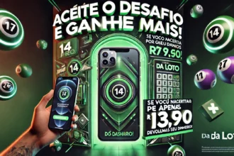 DALL·E 2025 01 26 17.30.51 A promotional image for the Portal da Loto with a bold and eye catching design. The background should feature a combination of green and black refle